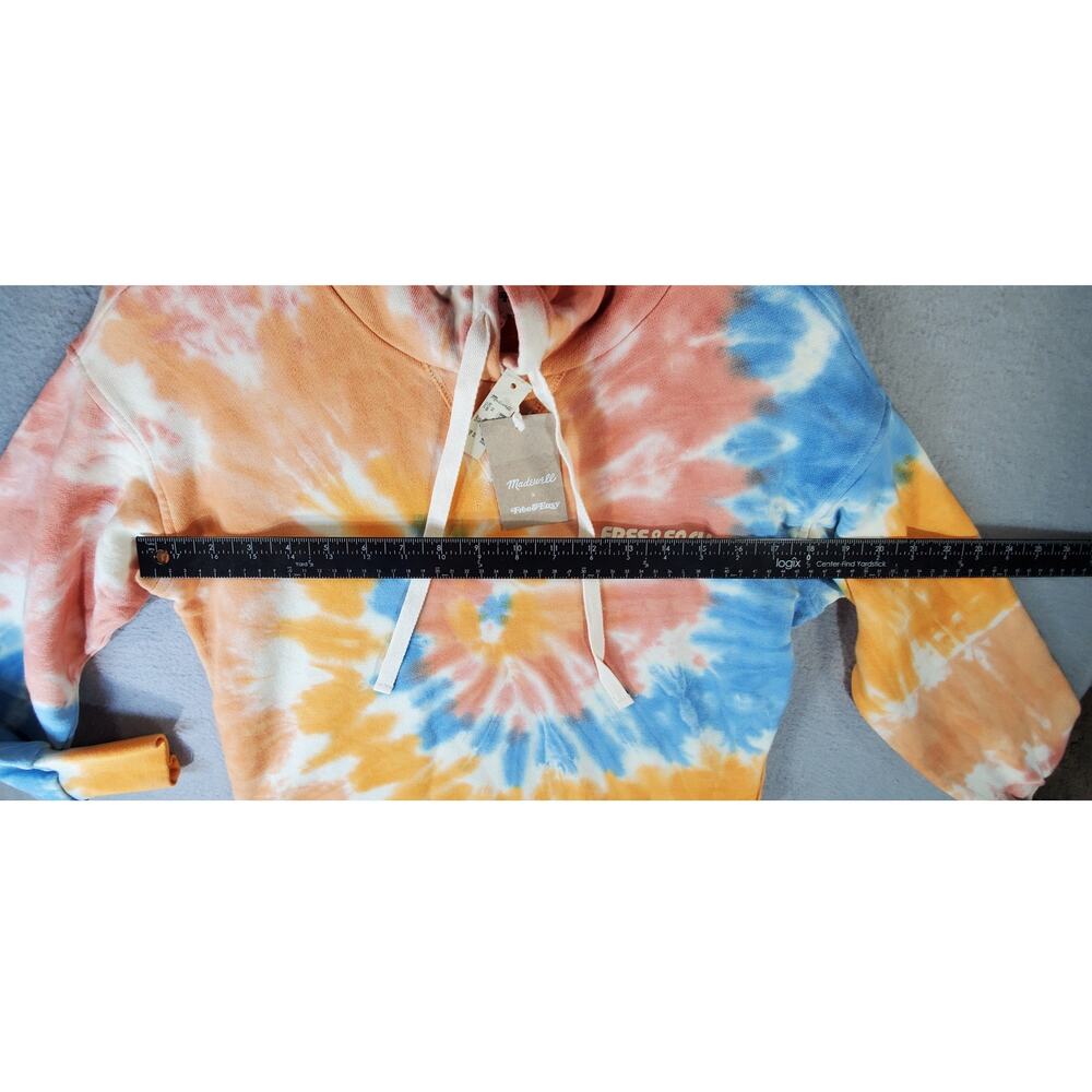 Madewell x Free & Easy Tie Dye Hoodie Sweatshirt Sunrise Graphic XS NWT - Picture 4 of 7